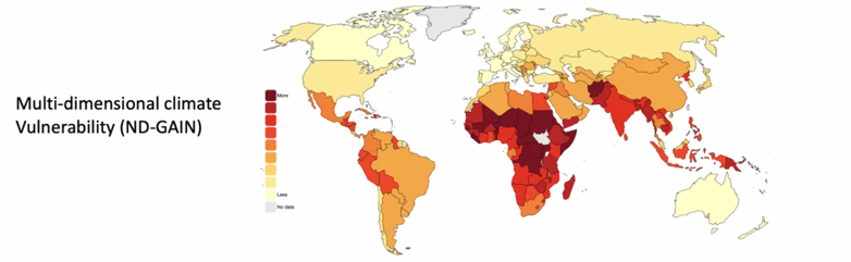 Climate vulnerability map